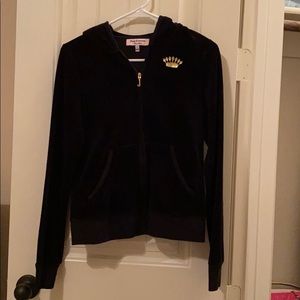 Classic Juicy Couture Velour Hoodie (black)